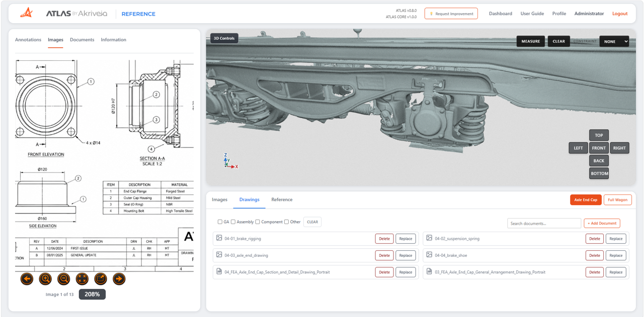 ATLAS Reference with drawings and documents