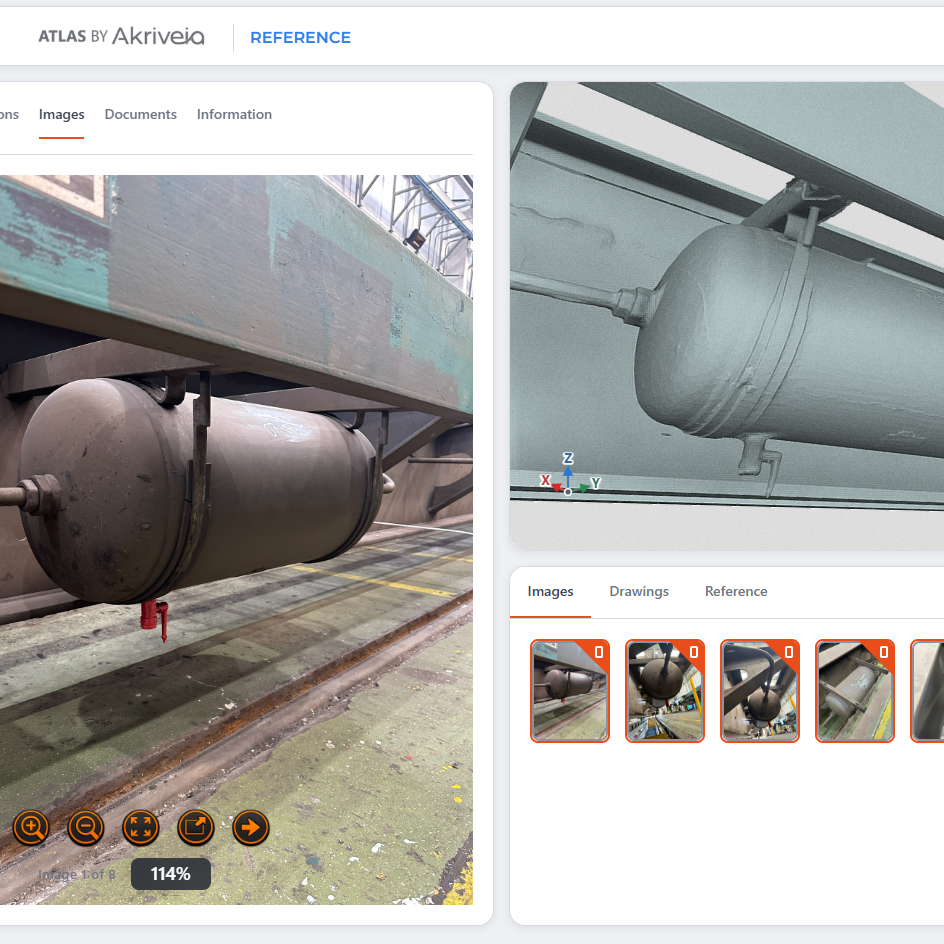 ATLAS Reference annotations and images interface view