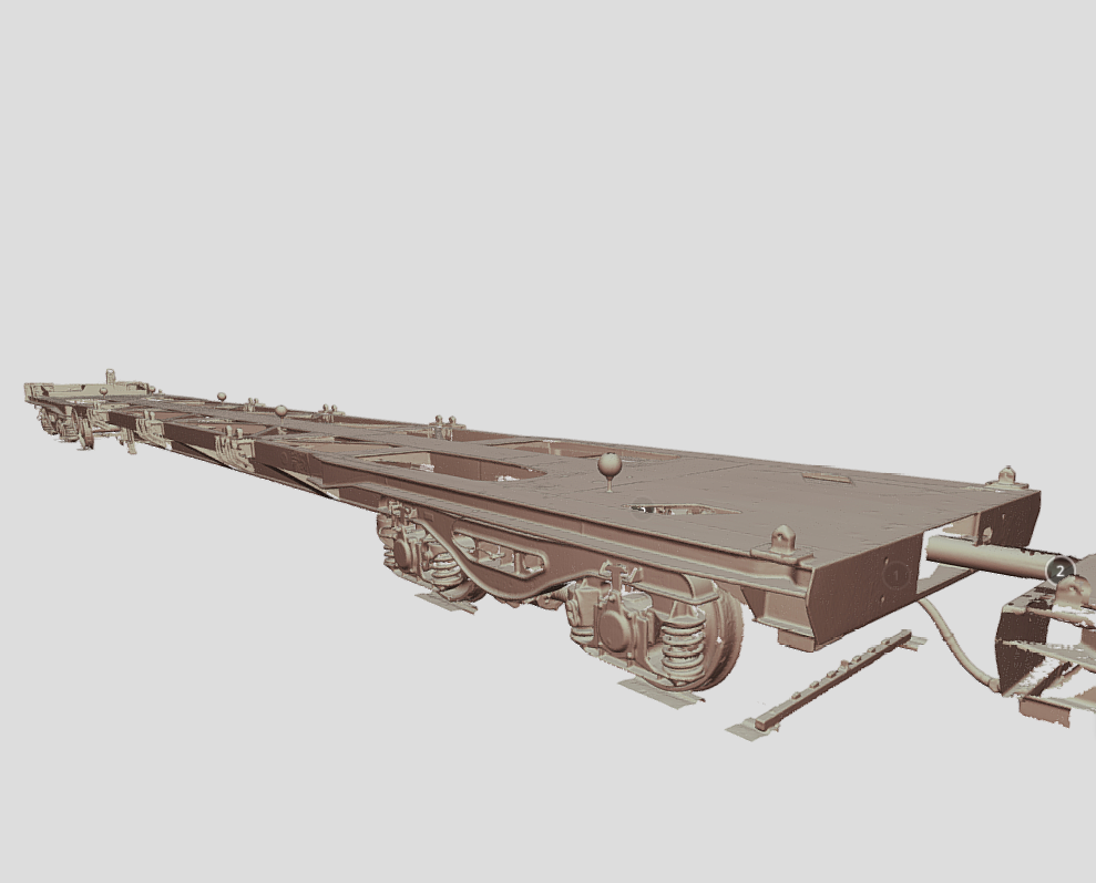 ATLAS Scan digital twin of the same rail vehicle